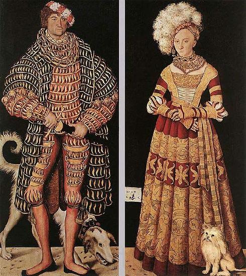 Lucas Cranach Doppelbildnis Herzog Heinrichs des Frommen und seiner Gemahlin Herzogin Katharina von Mecklenburg Spain oil painting art